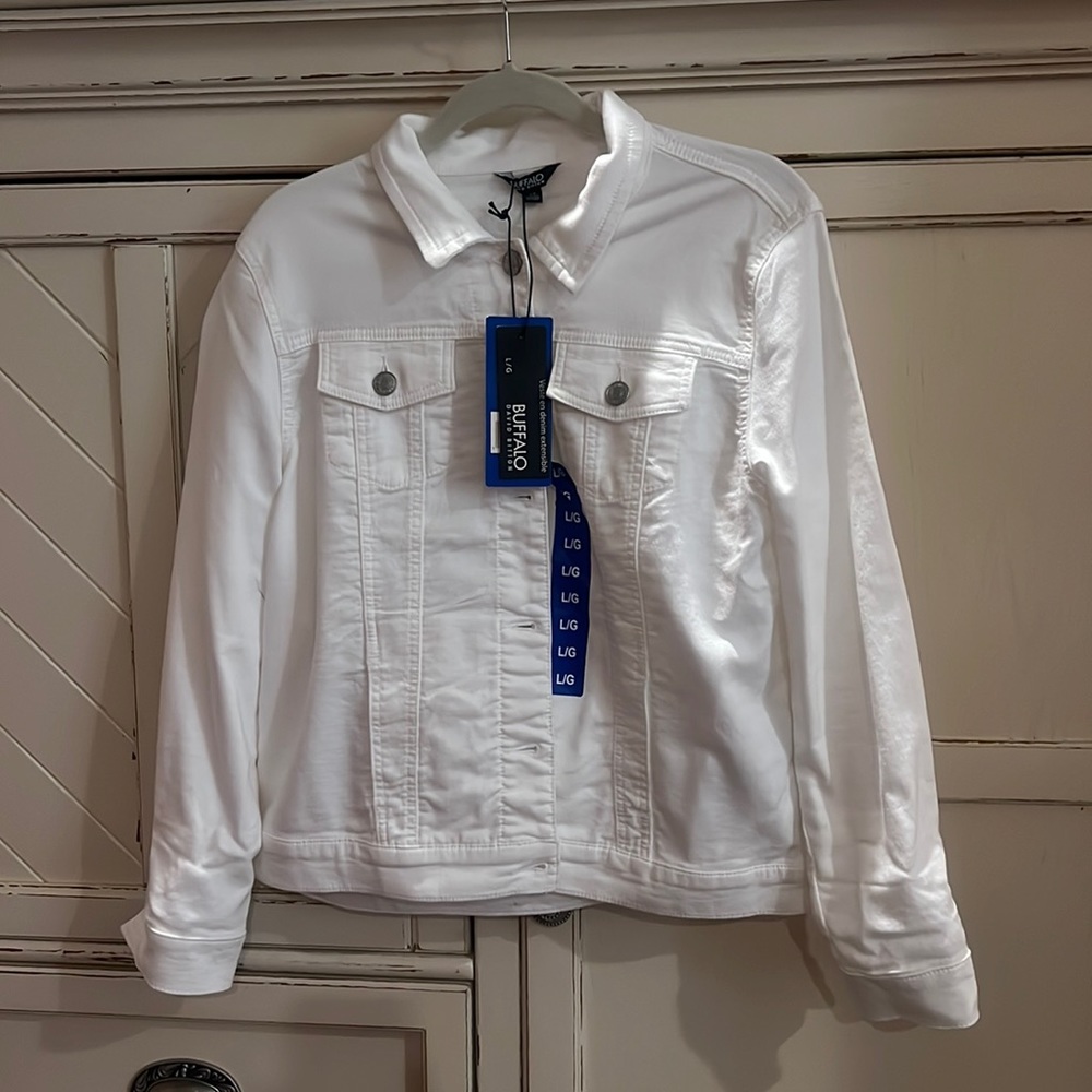 White jean jacket